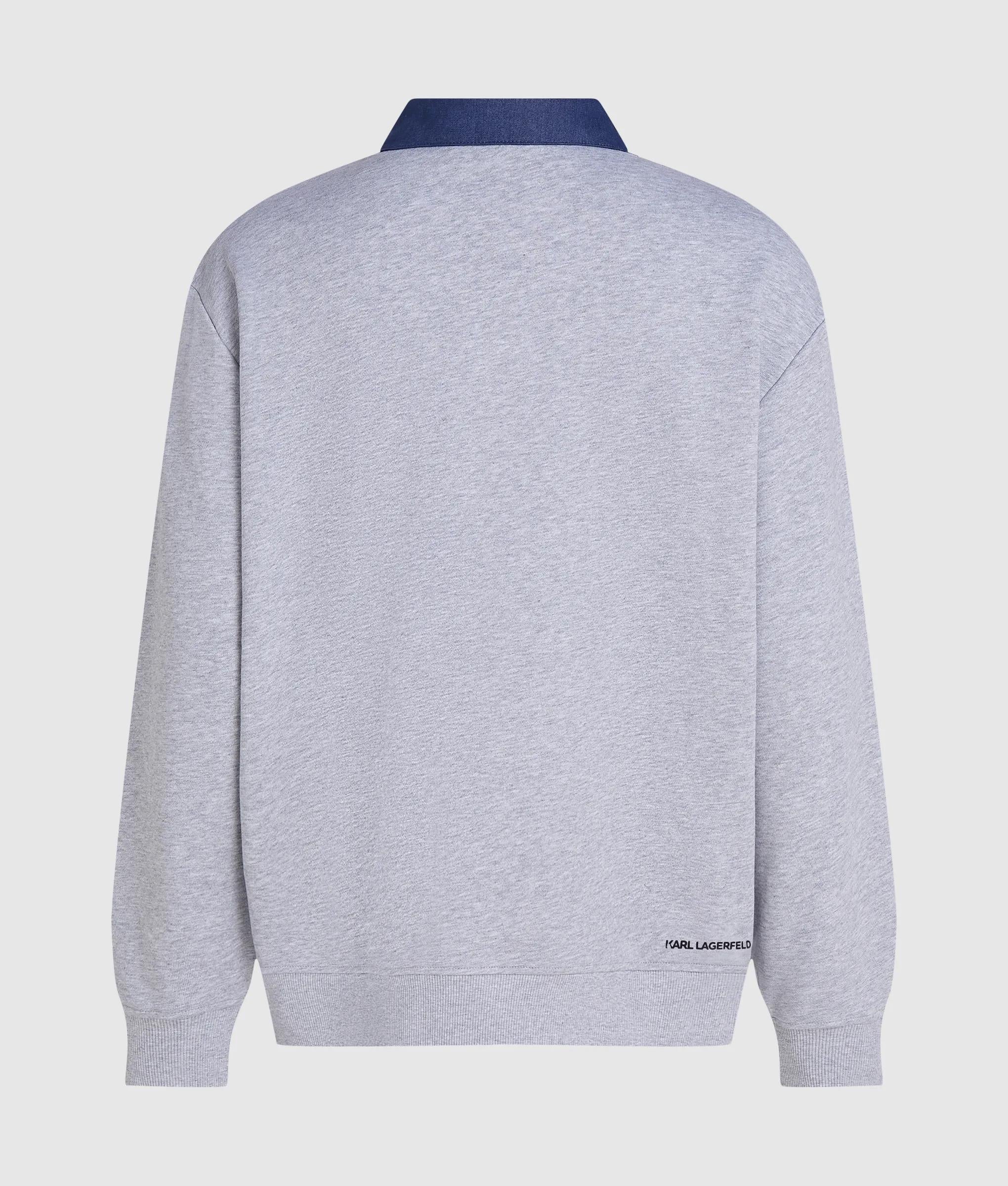 Ikon denim detail sweatshirt
