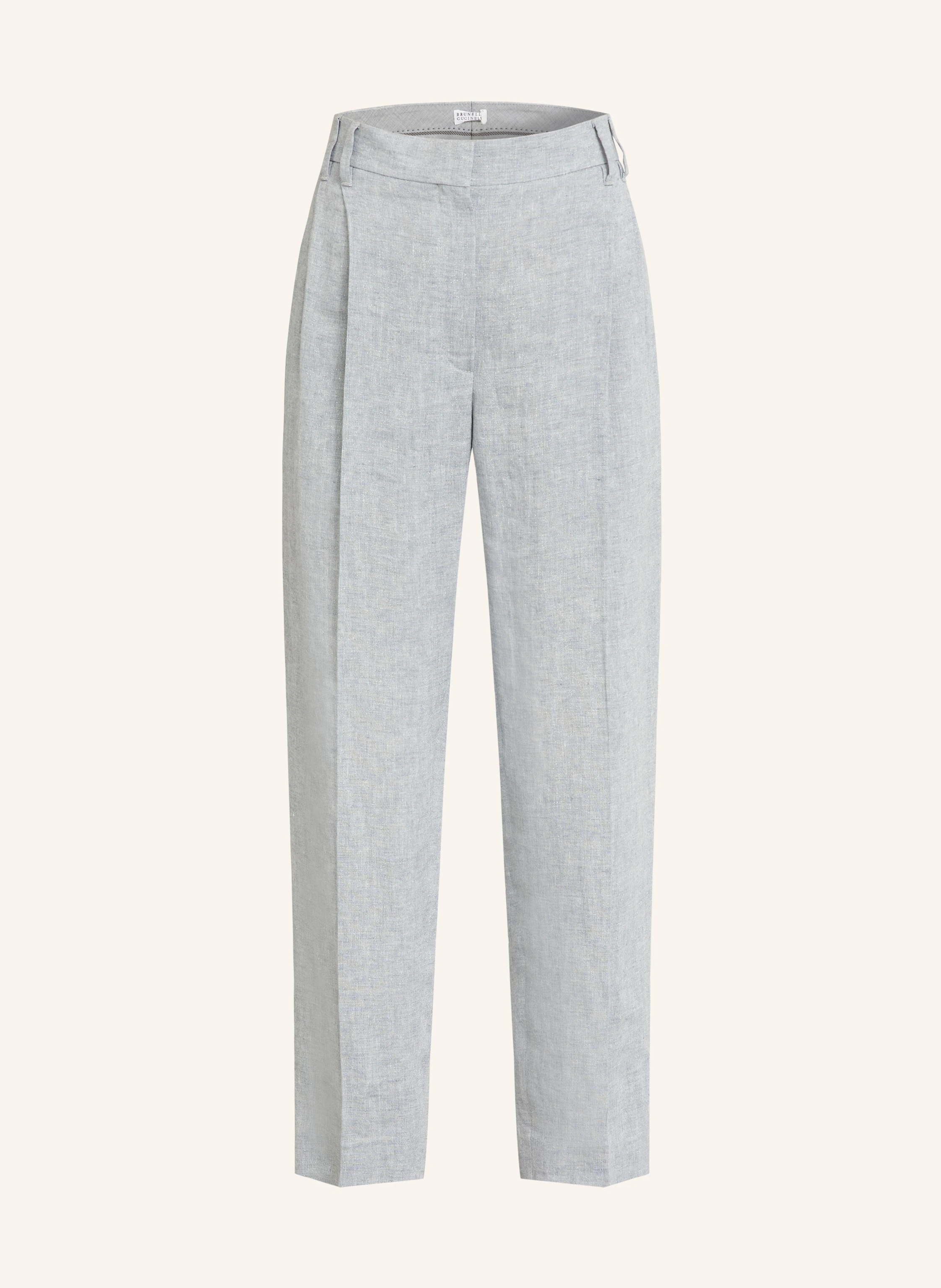 BRUNELLO CUCINELLI Leinenhose mit Glitzergarn