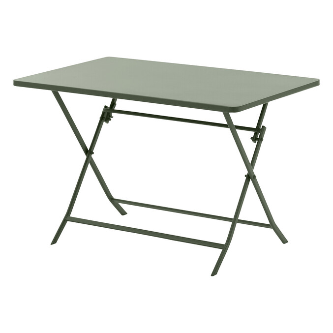 Ensemble table de jardin pliante rectangulaire + 4 chaises GREENSBORO Vert laurier