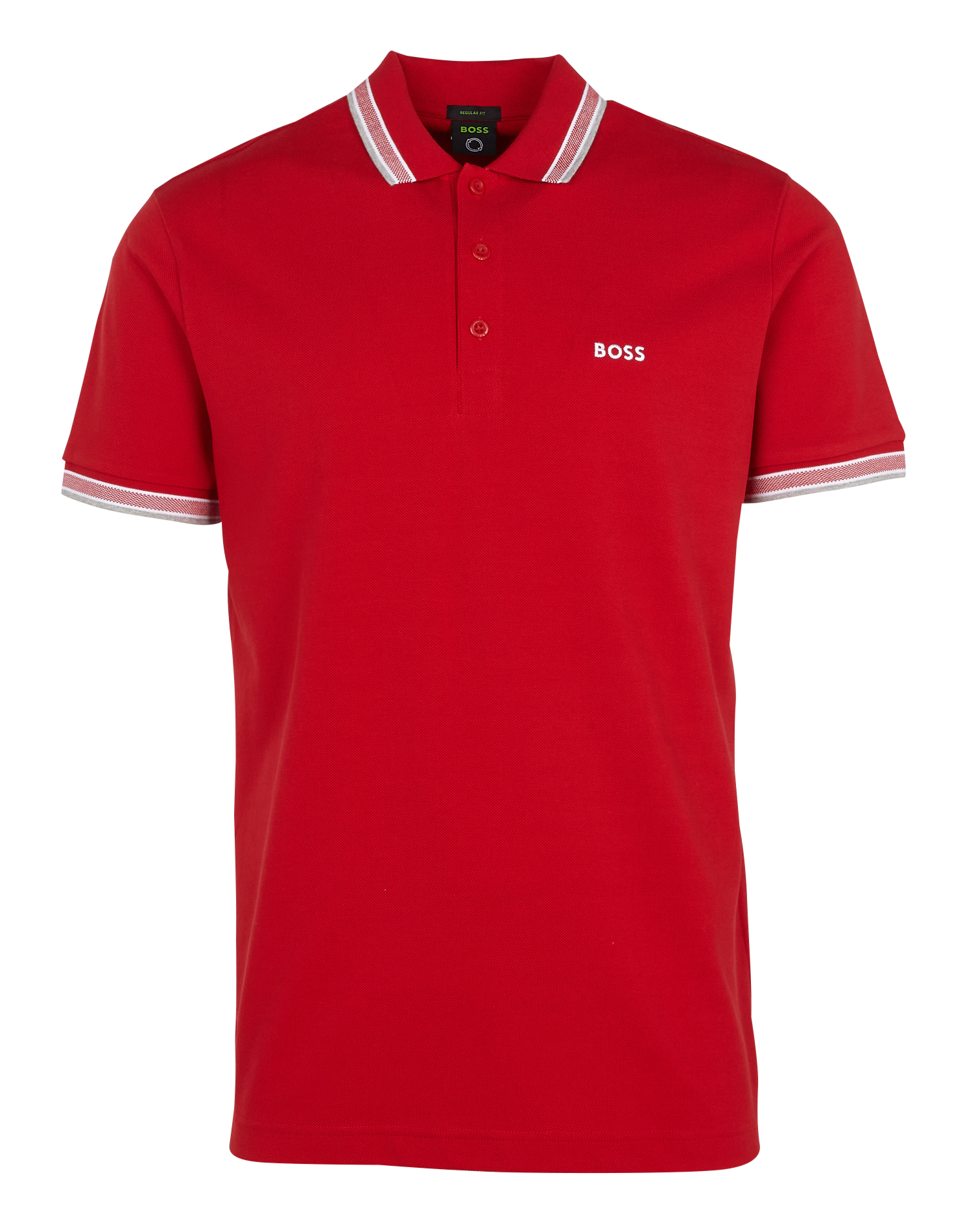 Polo regular fit en coton | Rouge