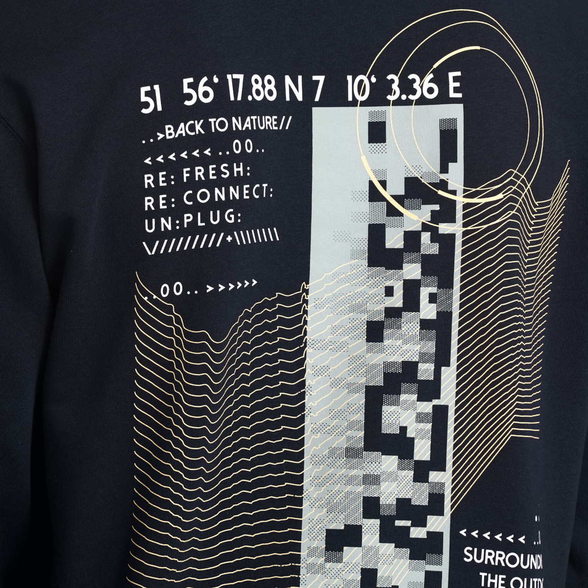 VanVaan Denim Herren Sweatshirt mit Backprint dunkelblau