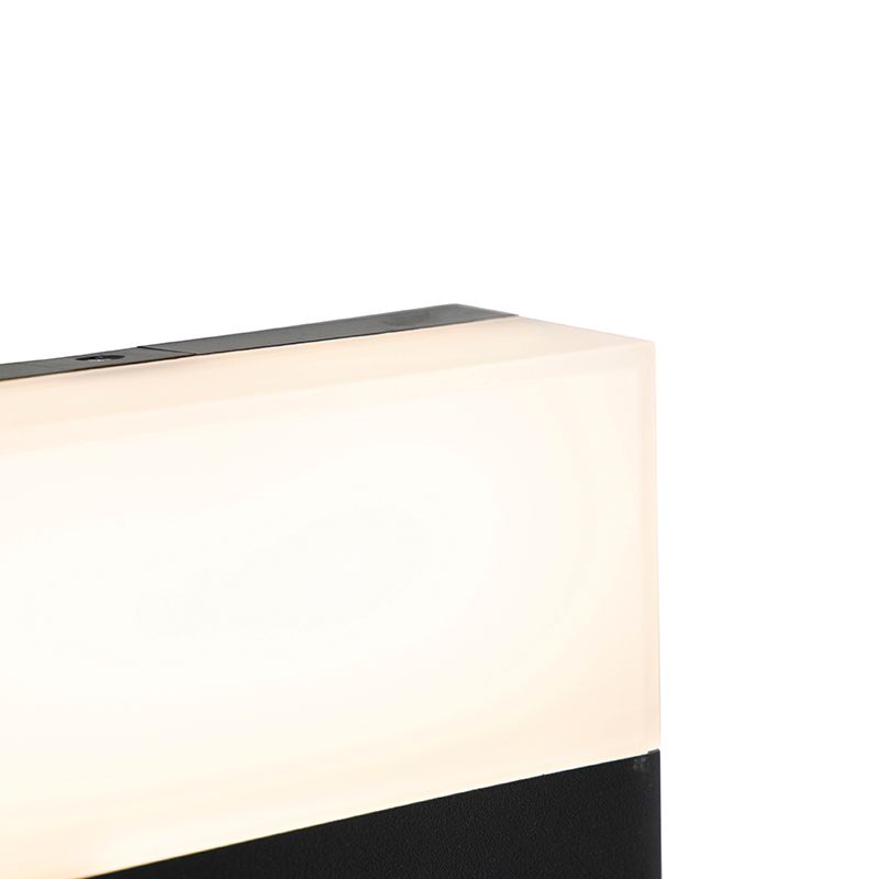 Moderne buitenwandlamp zwart IP44 incl. LED - Dualy