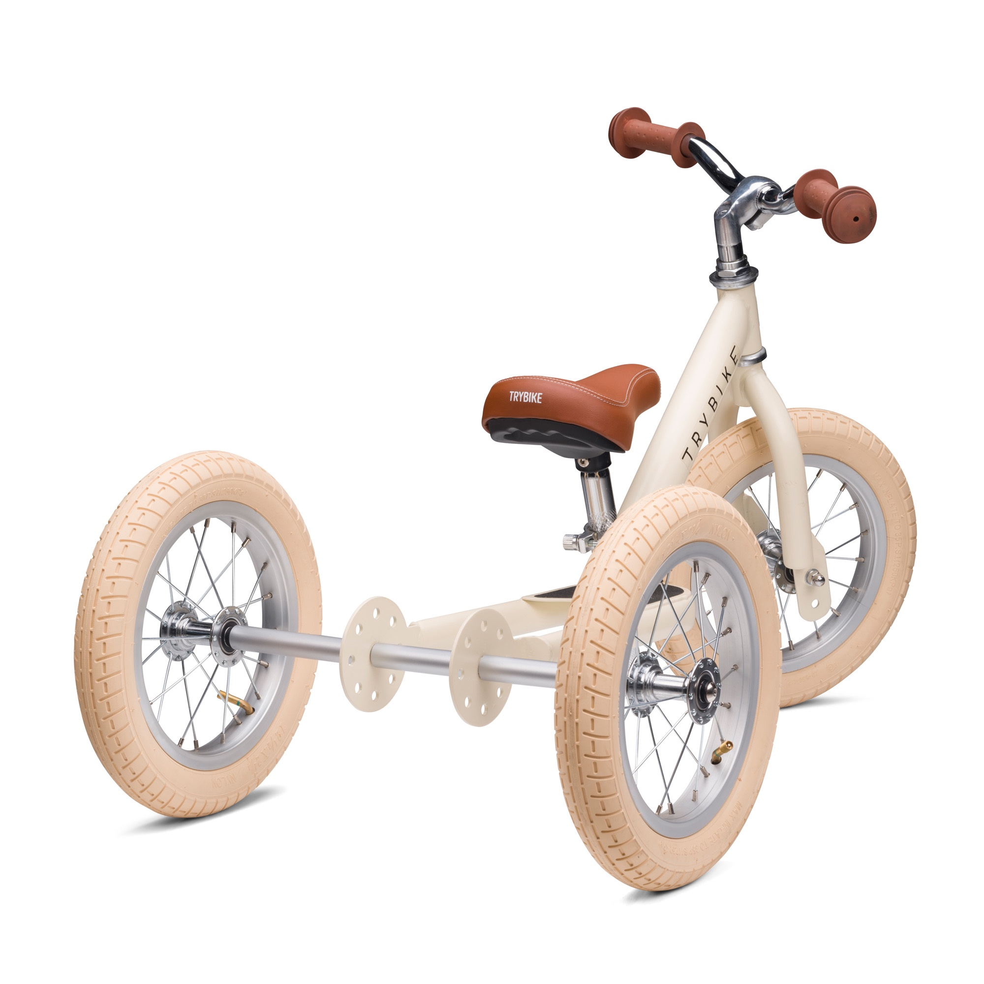 2-in-1-loopfiets Trybike set cream