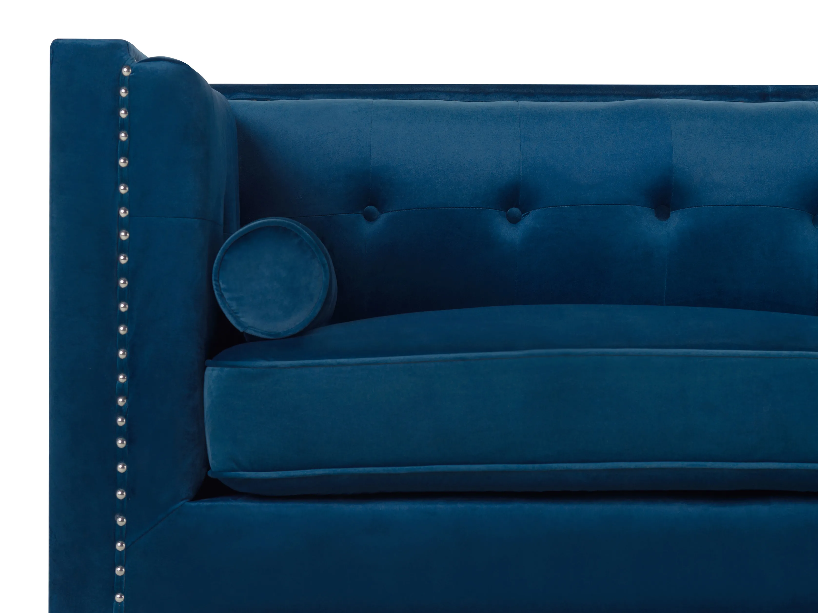 Bank 3-zits AVALDSENES Fluweel Marineblauw