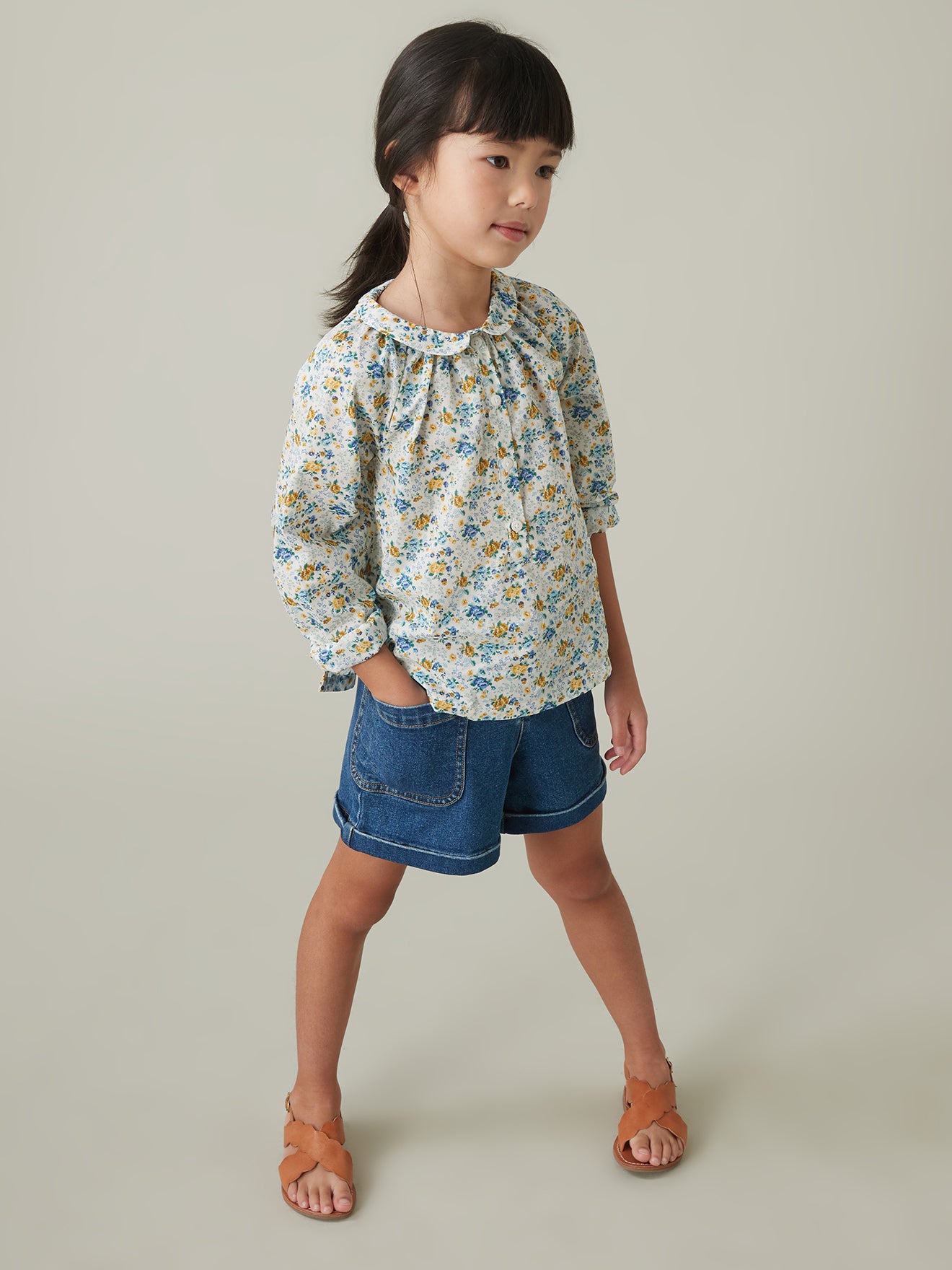 Blouse Fille en tissu Liberty