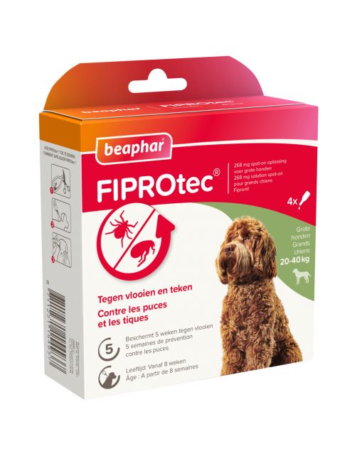 Beaphar Fiprotec Dog 3+1 pip - Anti vlooien en tekenmiddel