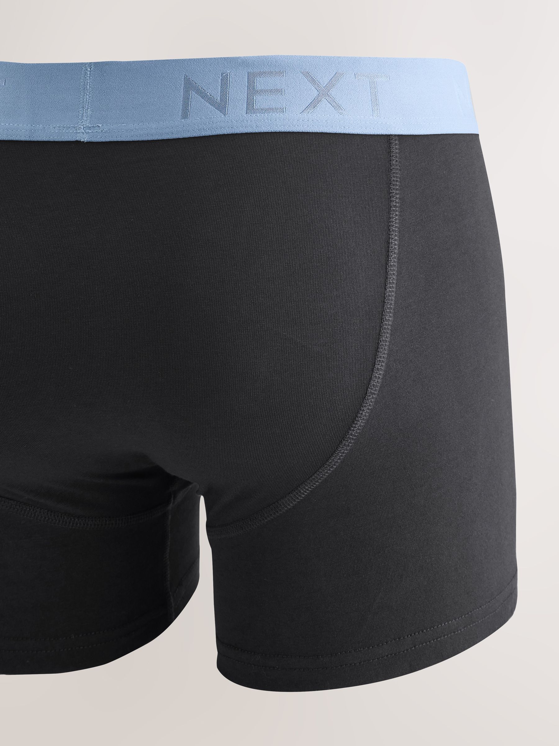 Zwarte en blauwe/bruine taillebanden - Standaard - 10 Boxershorts zonder plooi