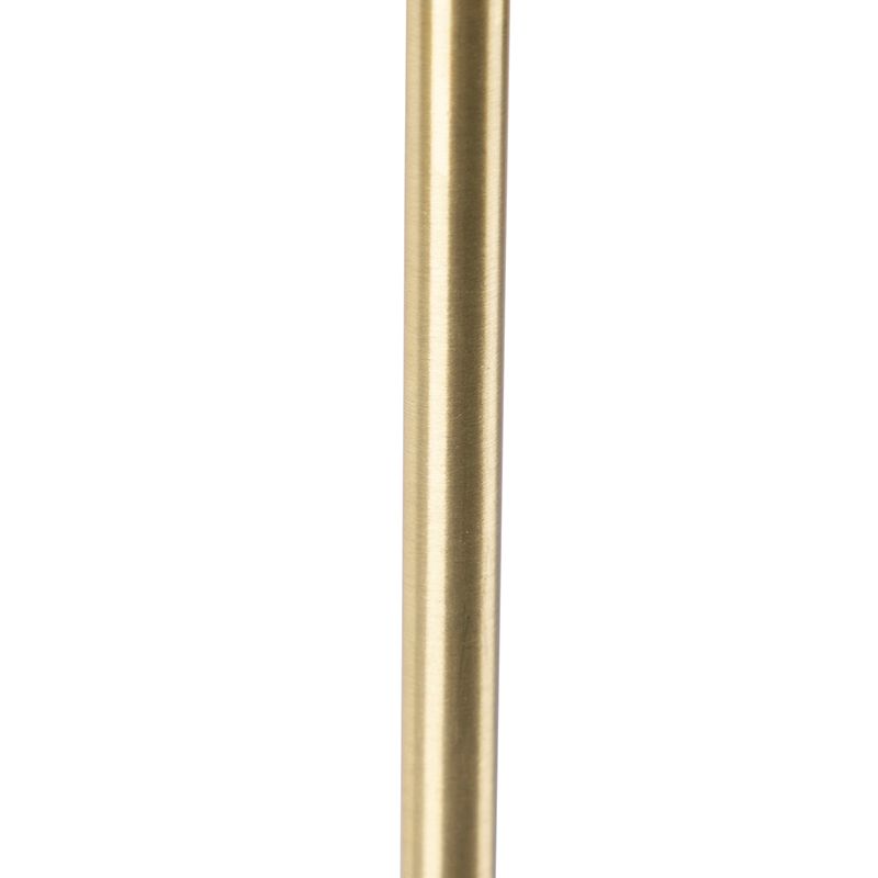 Tafellamp goud/messing met linnen kap wit 35 cm - Parte