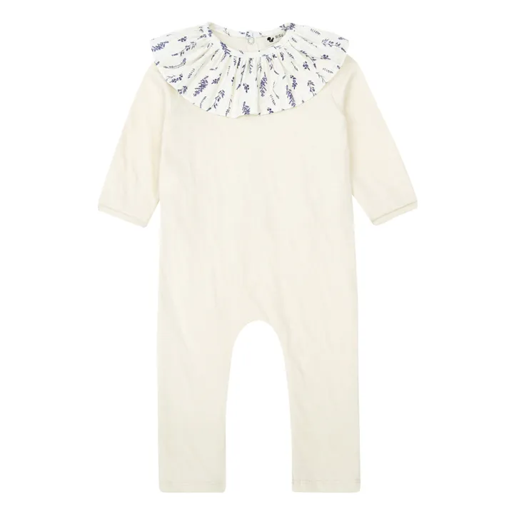 Risu Risu Pyjama Sans Pied Coton Bio Senza | Ecru