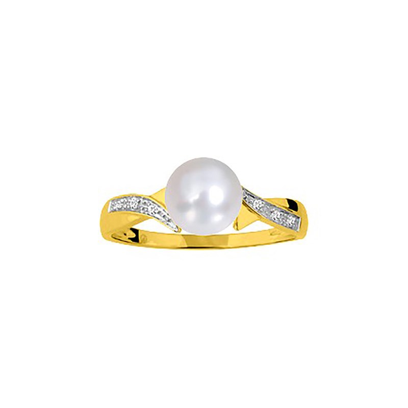 Bague Femme - perle - Or 18 Carats
