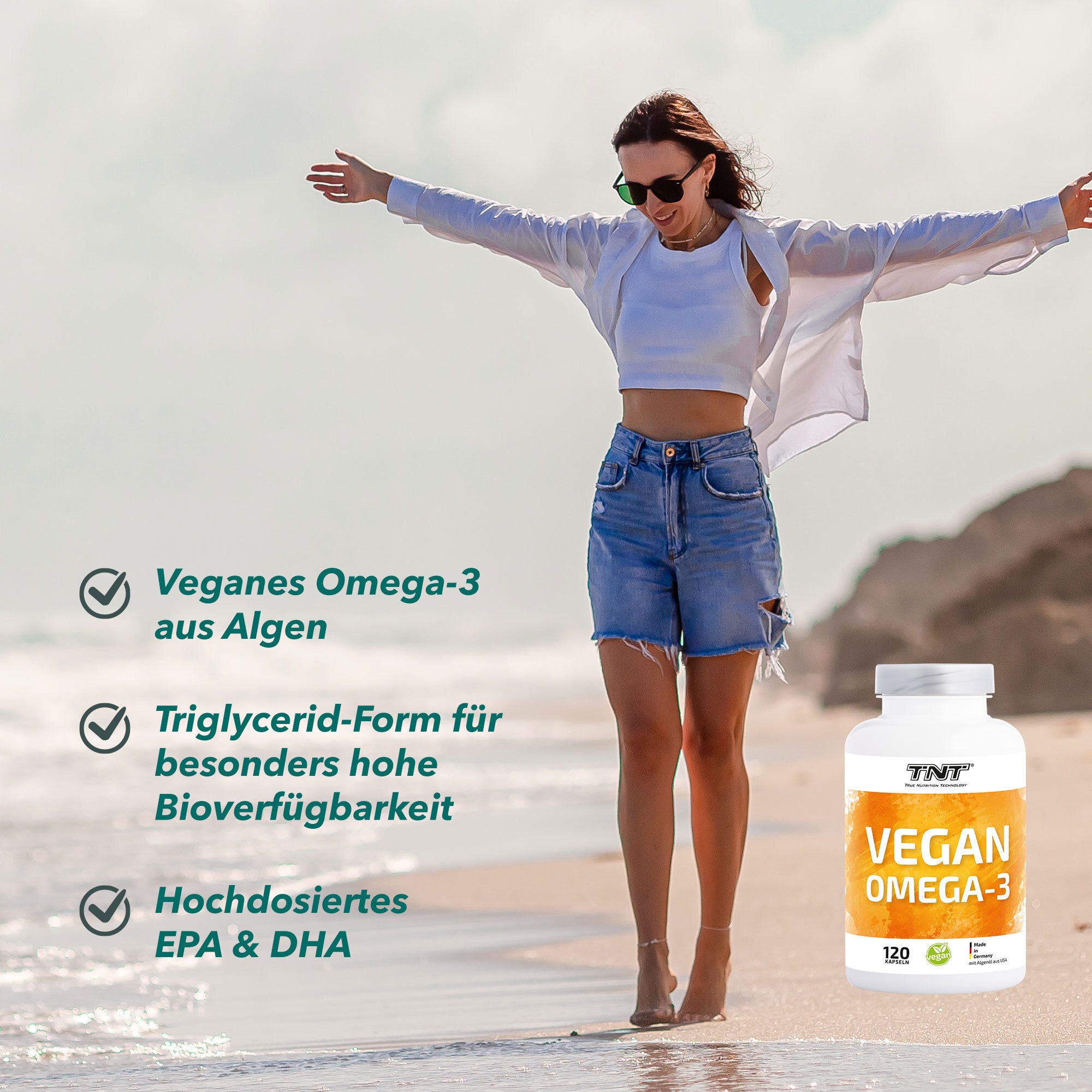 TNT Vegan Omega-3 Fettsäuren aus Algenöl