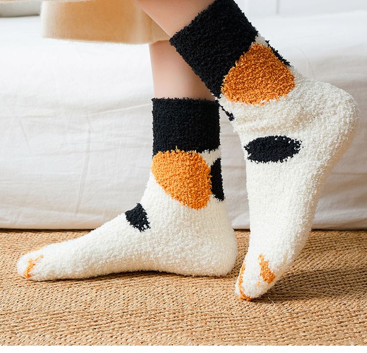Auroriola - Kattenpoot Fleece Sokken