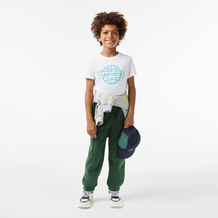 Pantalon de survêtement garçon Lacoste en coton biologique Pantalons & Shorts - Vert - Lacoste - Garçon