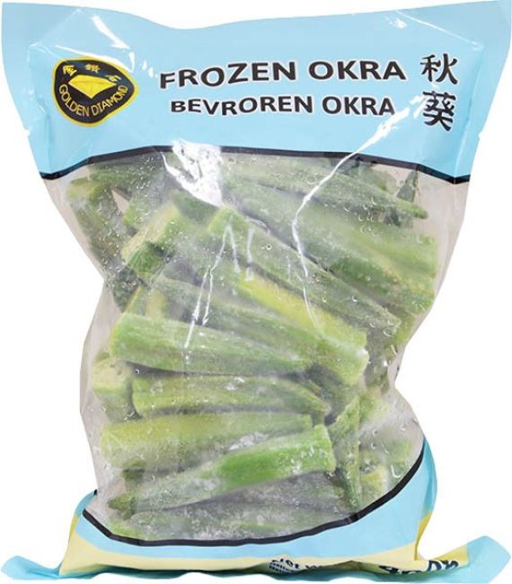 Golden Diamond Bevroren Okra klein 400g