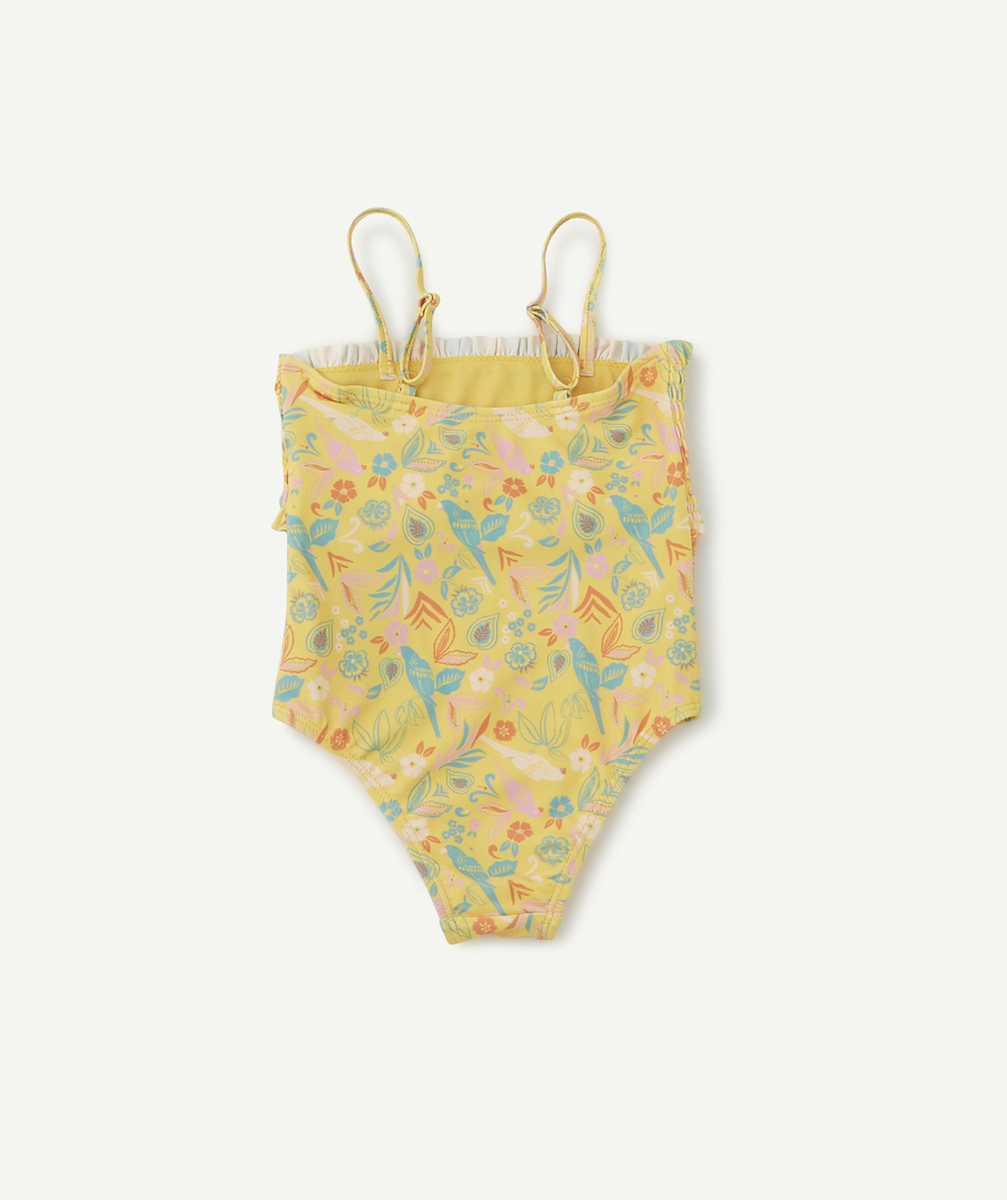 LE MAILLOT DE BAIN 1 PIÈCE JAUNE FLEURI EN FIBRES RECYCLÉES