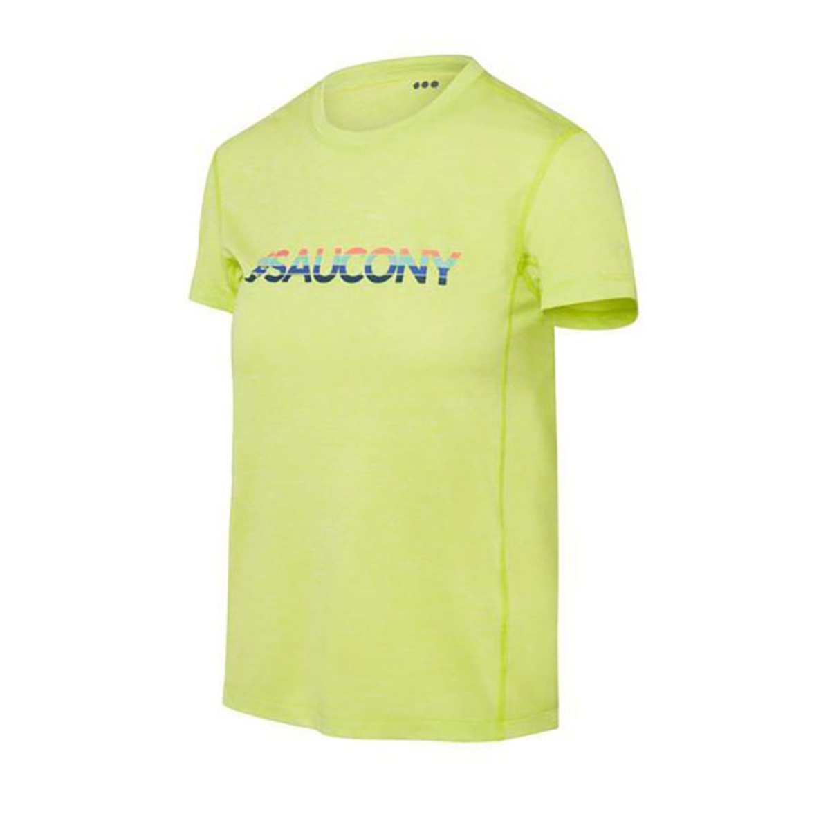Saucony Stopwatch Graphic Hardloopshirt Korte Mouwen Lime Groen Dames