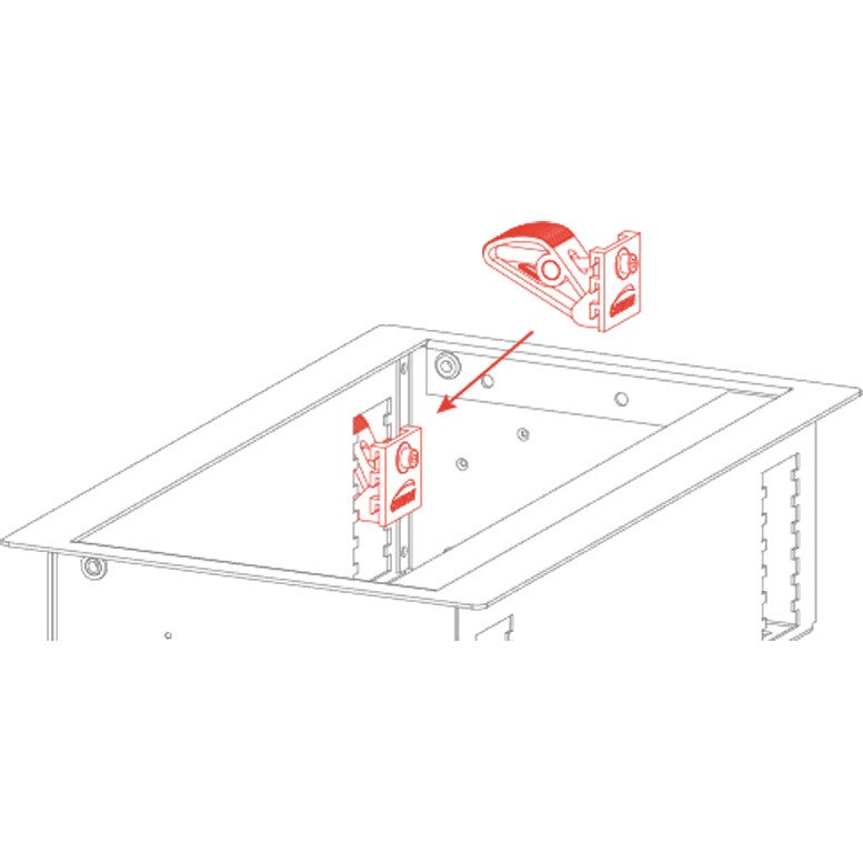 Caymon CASY024/B in-tafel chassis, 4 modules breed, zwart
