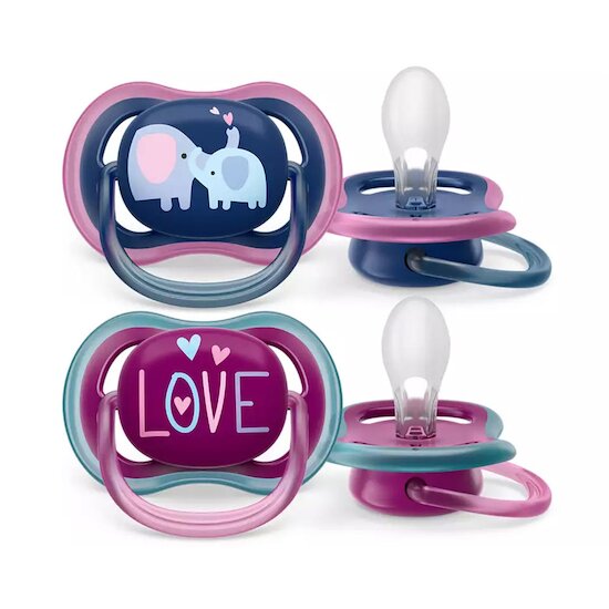 Lot de 2 sucettes Ultra Air Aléatoire   18 mois +   de               Philips AVENT