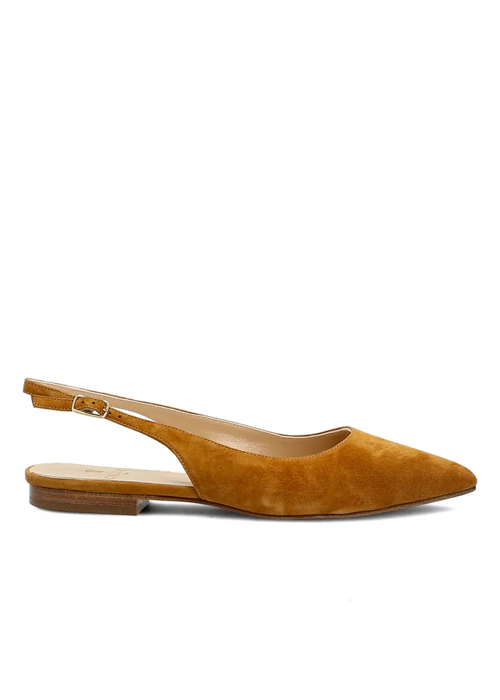 SLING BACK ANGIE VELOURS CAMEL