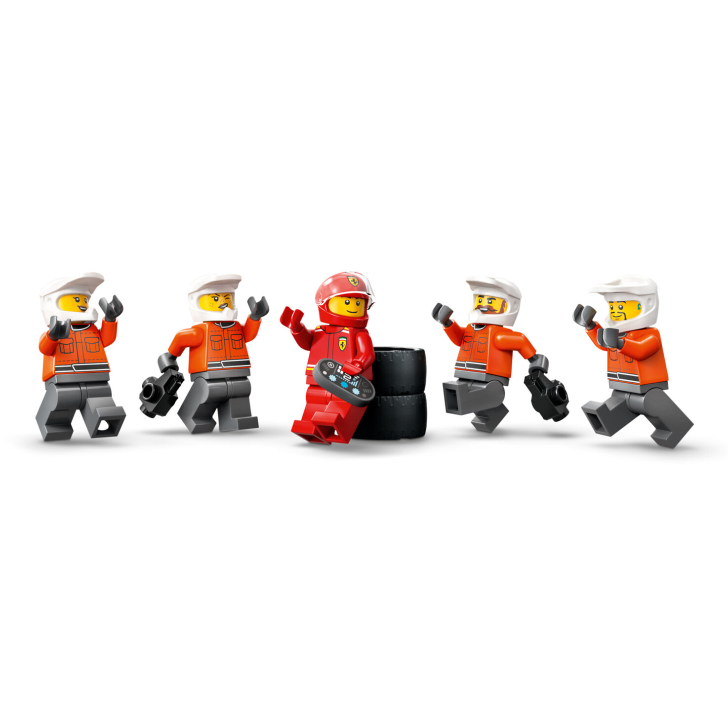 LEGO® City 60443 F1 Boxenstopp mit Boxencrew und Ferrari Flitzer ab 6 Jahren