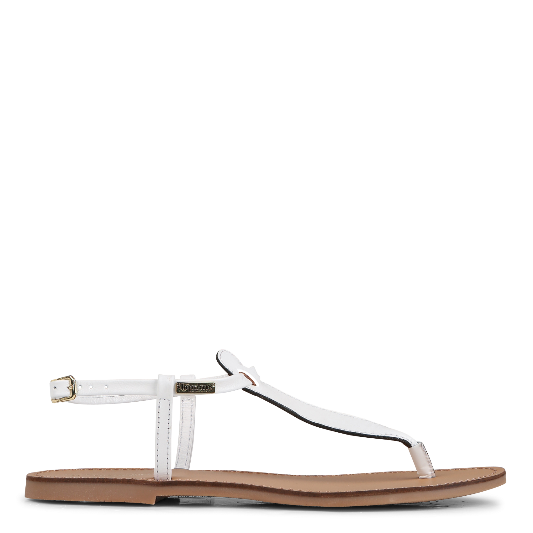 HARVIL - Sandales plates en cuir | Blanc