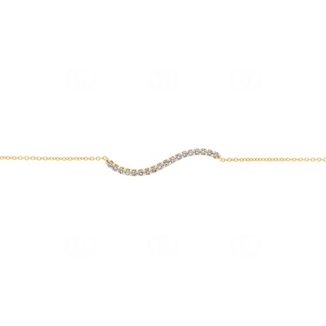 0.20 Karat Diamantarmband 750/18 K Gelbgold