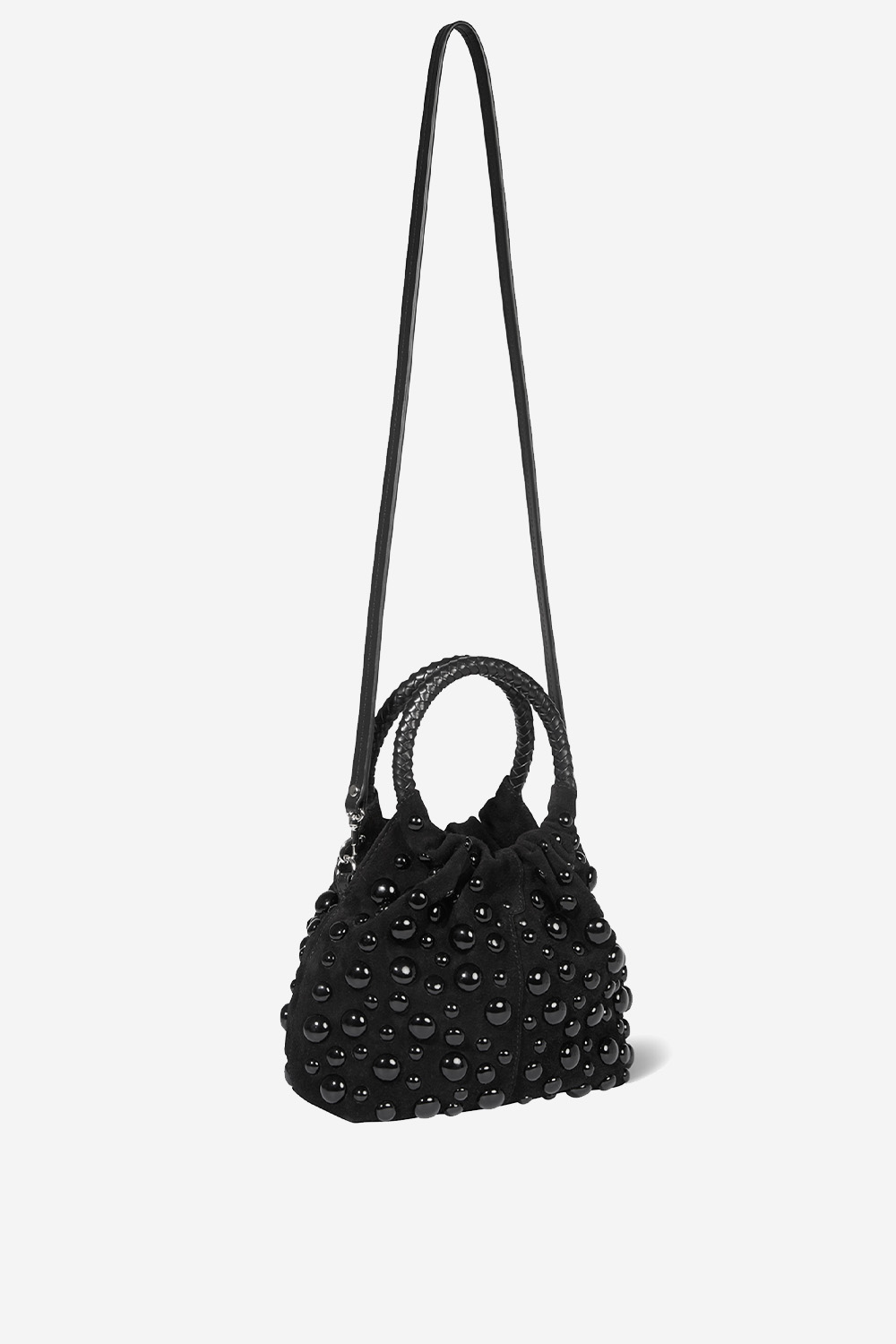 Gordi S studded suede handbag