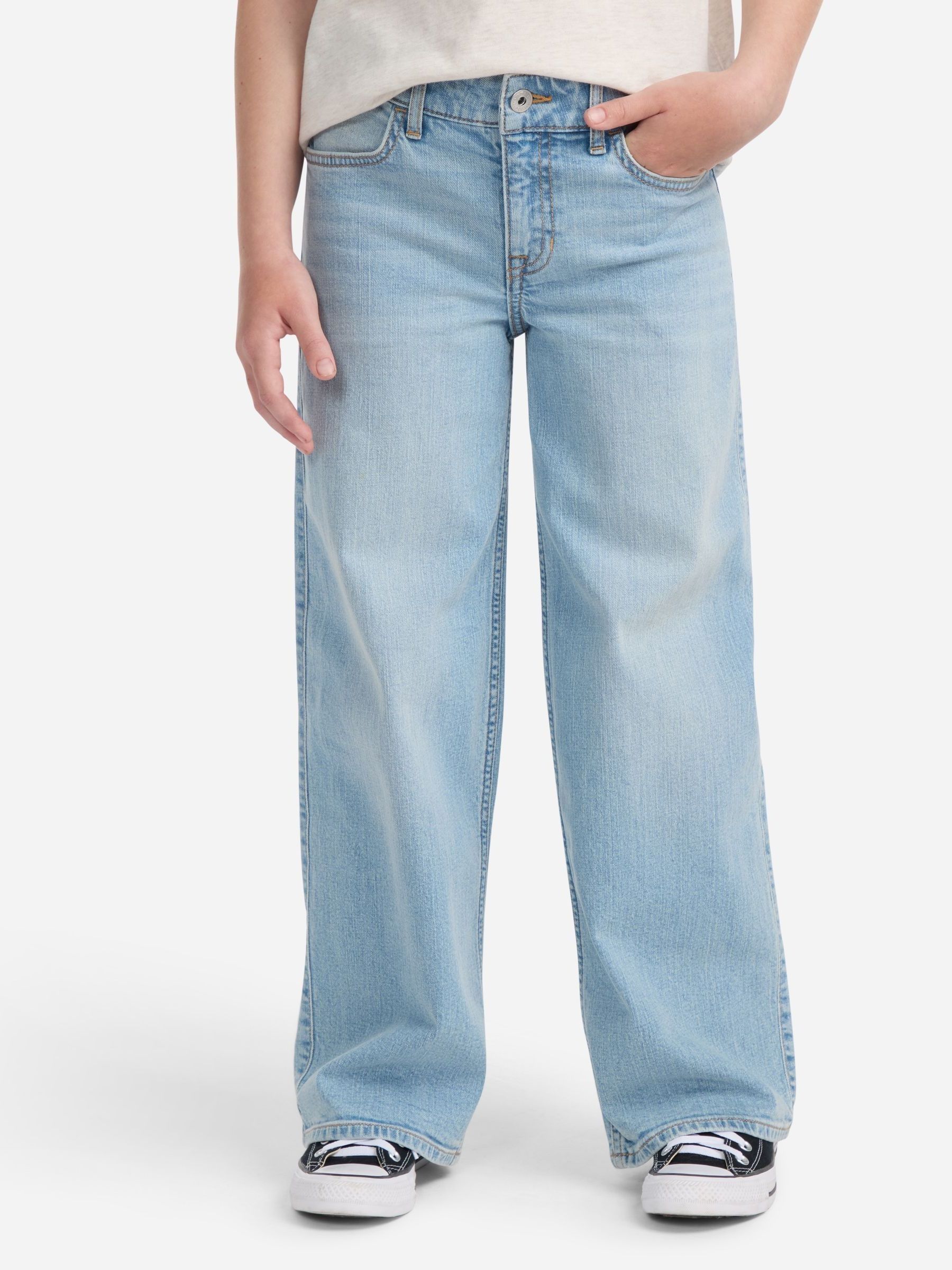 Blauw - Abercrombie & Fitch High Rise Wide Leg Jeans