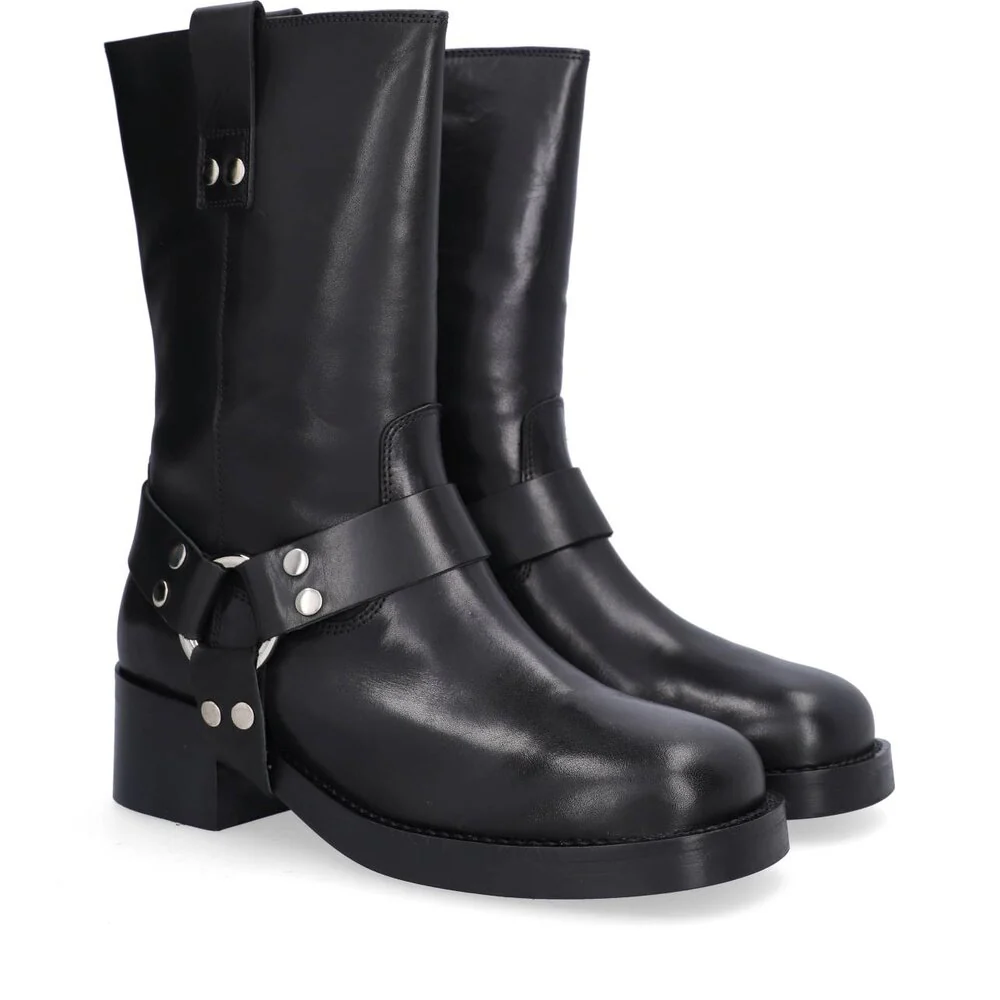 Billi Bi  A5286 Biker støvle - Black calf