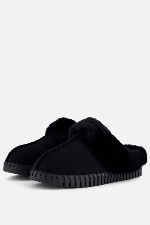 Ilse Jacobsen Pantoffels zwart Suede
