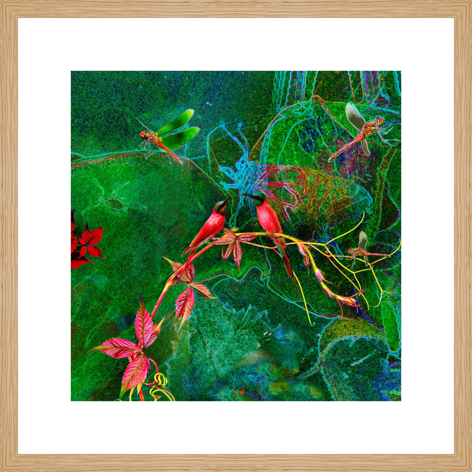 Florales m. Scharlachstinten by Heidrun Göres - Limited Edition. Edition of: 150. Signed.