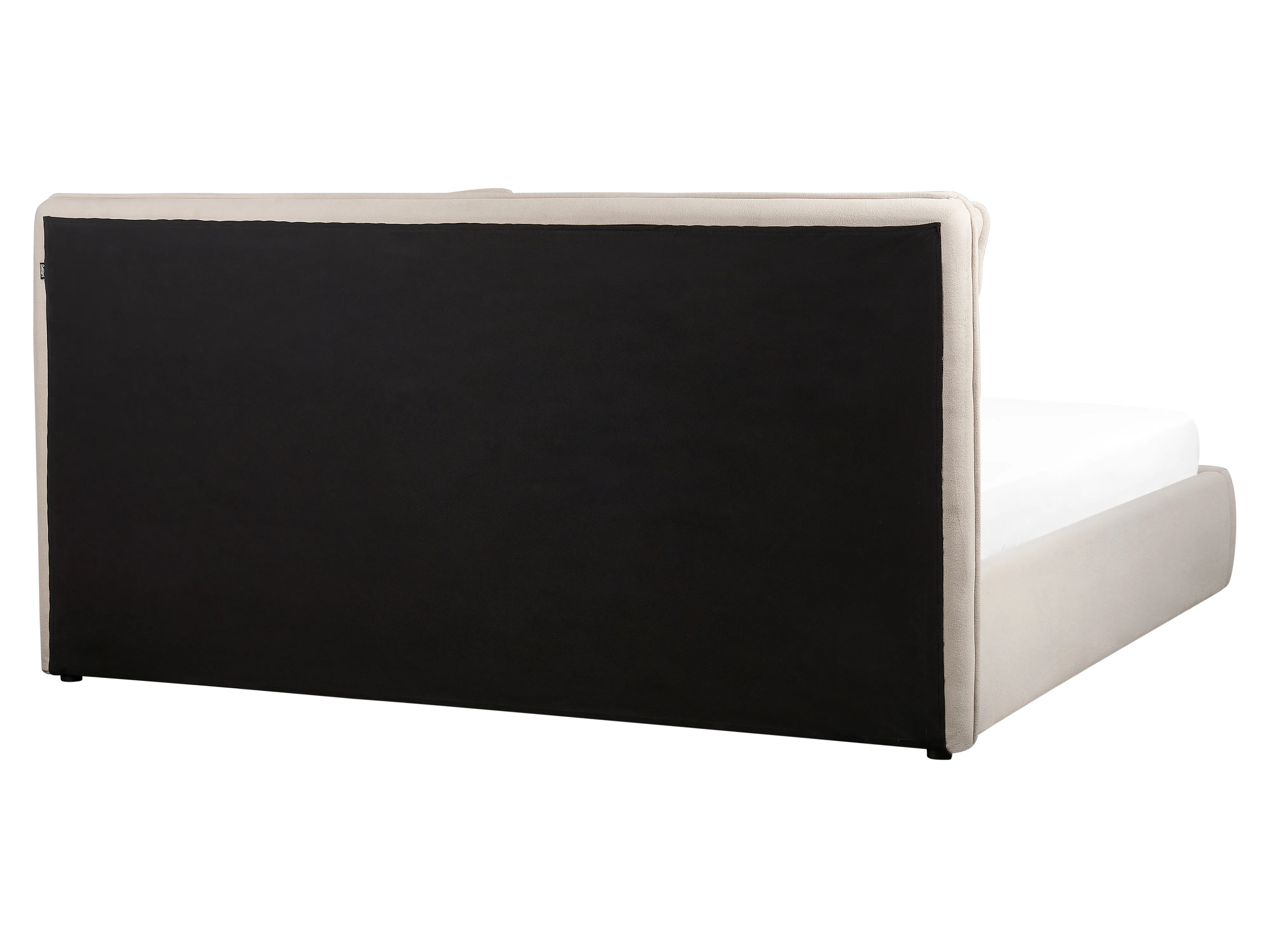 Bed met opbergruimte Stof BAJONNA 180 x 200 cm Lichtbeige