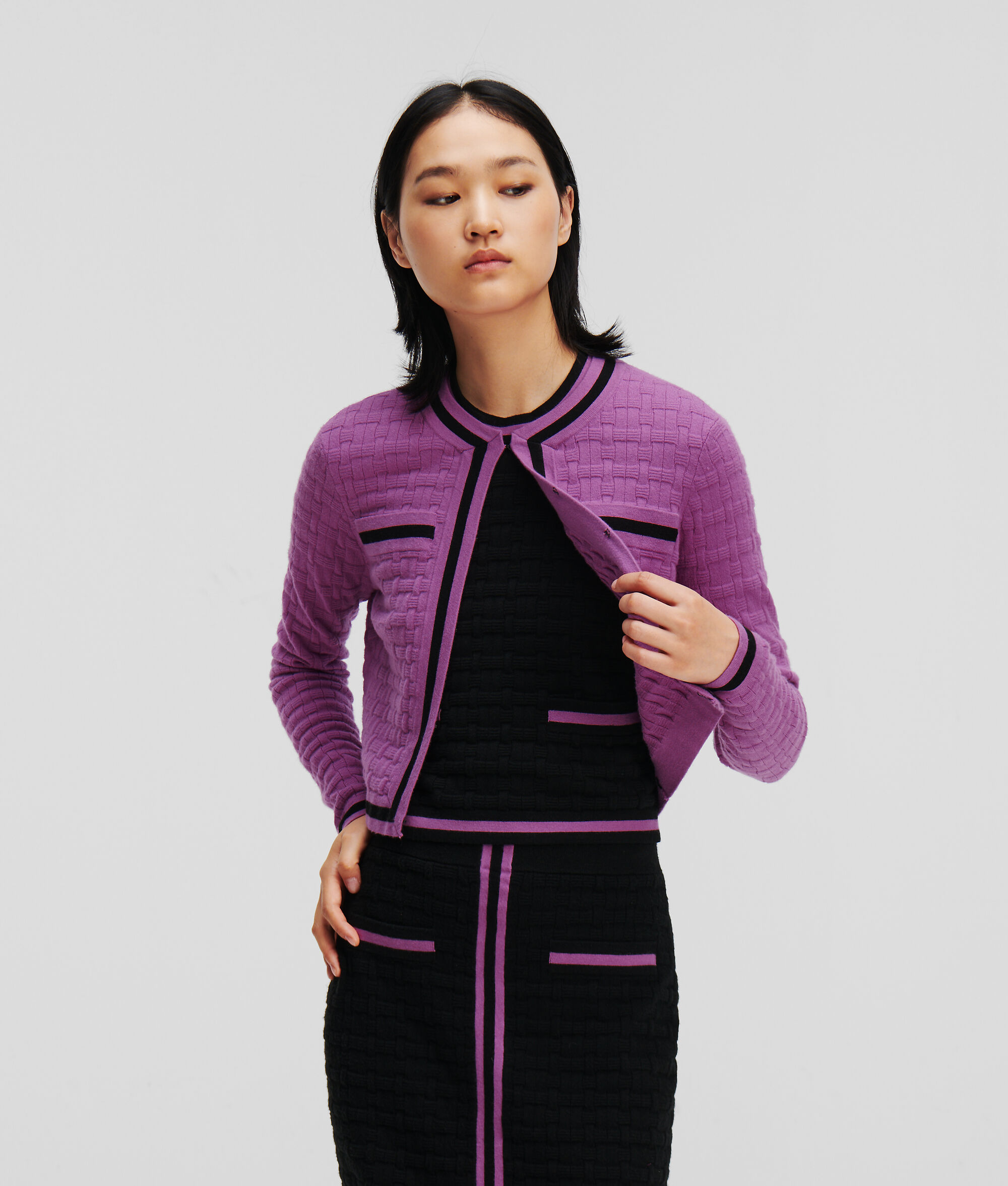 CARDIGAN EN MAILLE TEXTURÉ