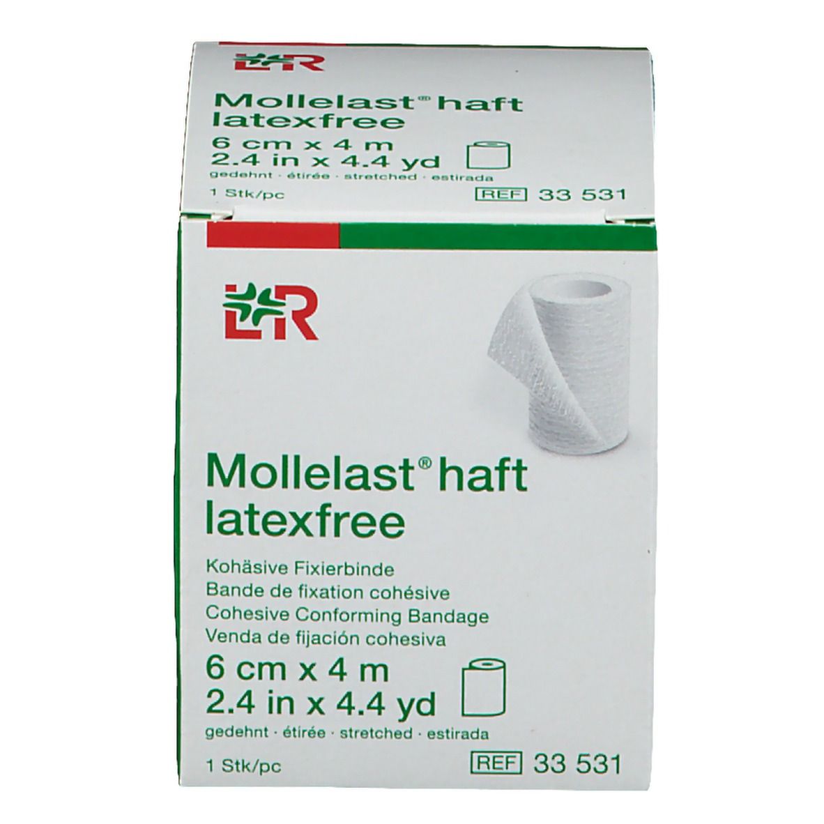 Mollelast® haft 6 cm x 4 m weiß