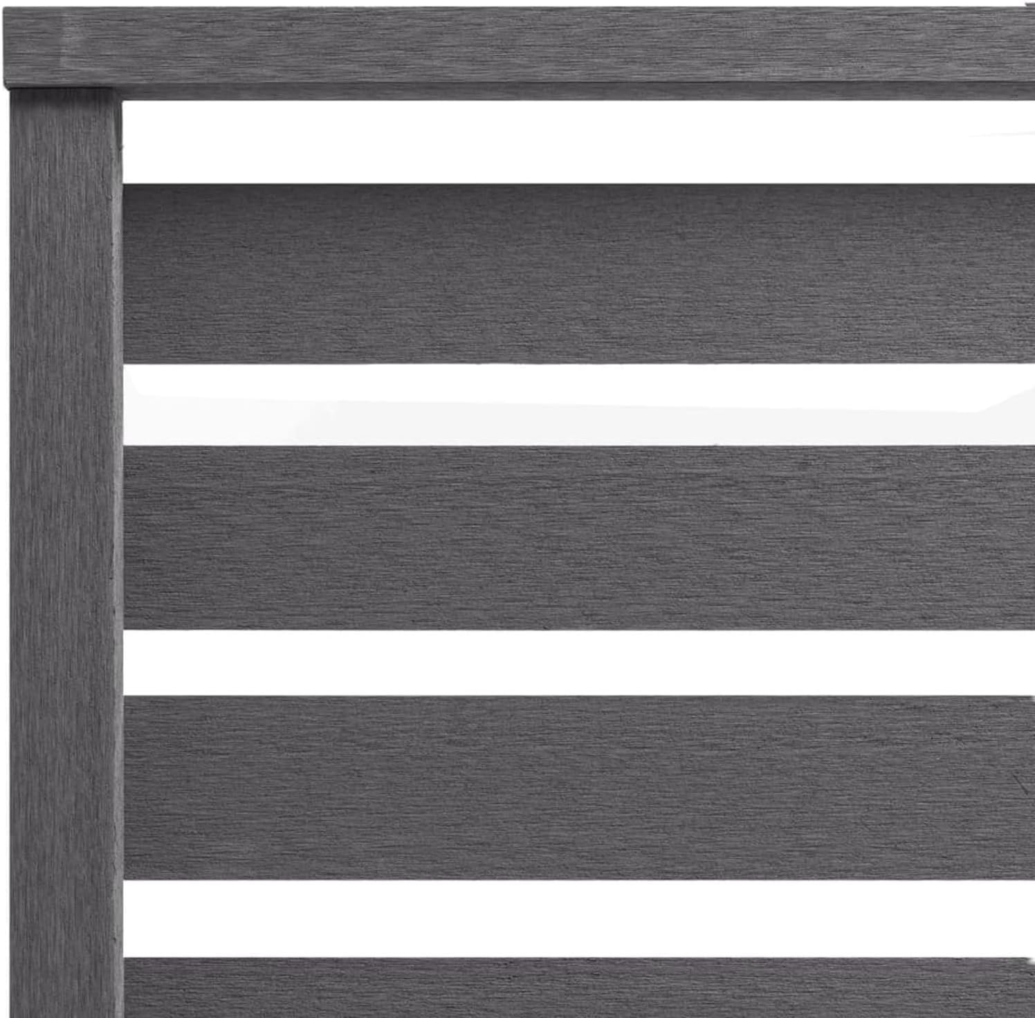 Zaunelement WPC 180 x 180 cm Grau Zaunfelder Holz Sichtschutzelemente Garden Fence Wpc Pfosten