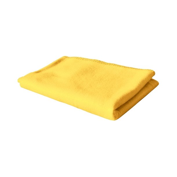 Polar fleece tæppe 130 cm x 160 cm yellow