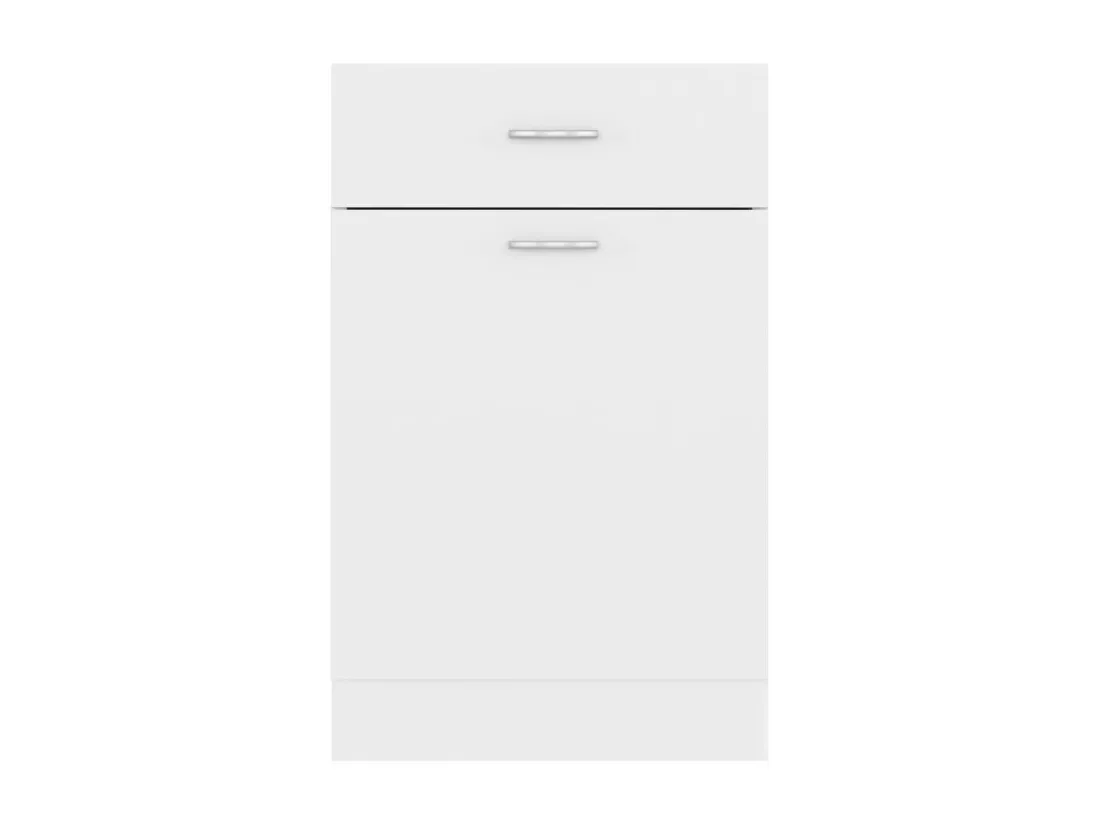 Armoire de plancher à tiroir Blanc 50x46x81,5cm Bois ingénierie