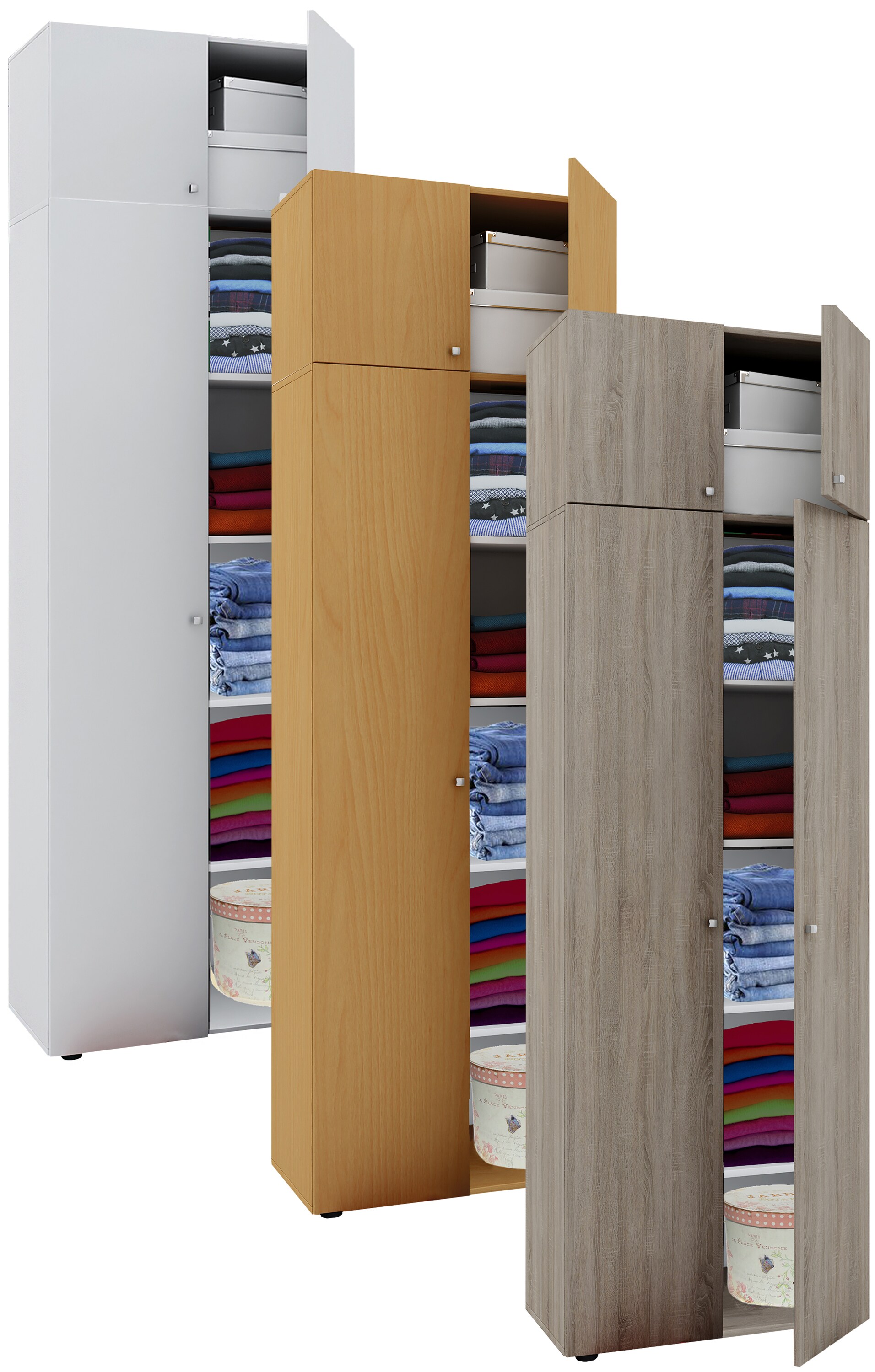 VCM Holz Kleiderschrank Jugendschrank Kinderschrank Schrank Vandol DrehtürenSA
