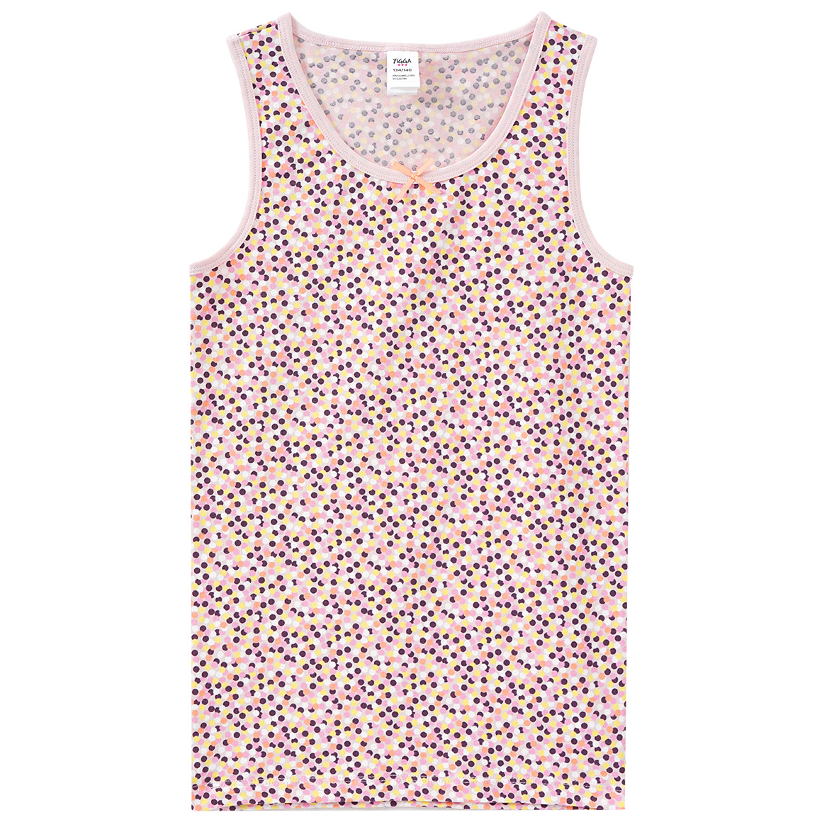 Yigga 2 Mädchen Unterhemden mit Bio-Baumwolle rosa / zartrosa