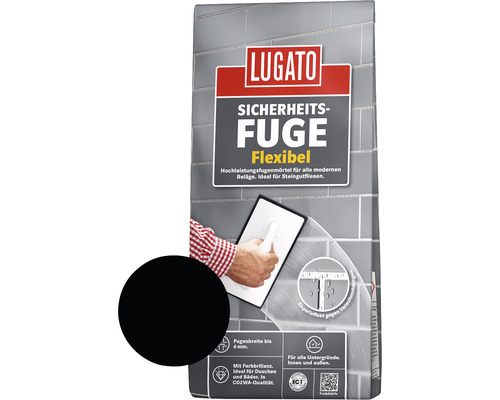 Lugato Voegmortel Veiligheidsvoeg Flexibel Zwart 5 kg