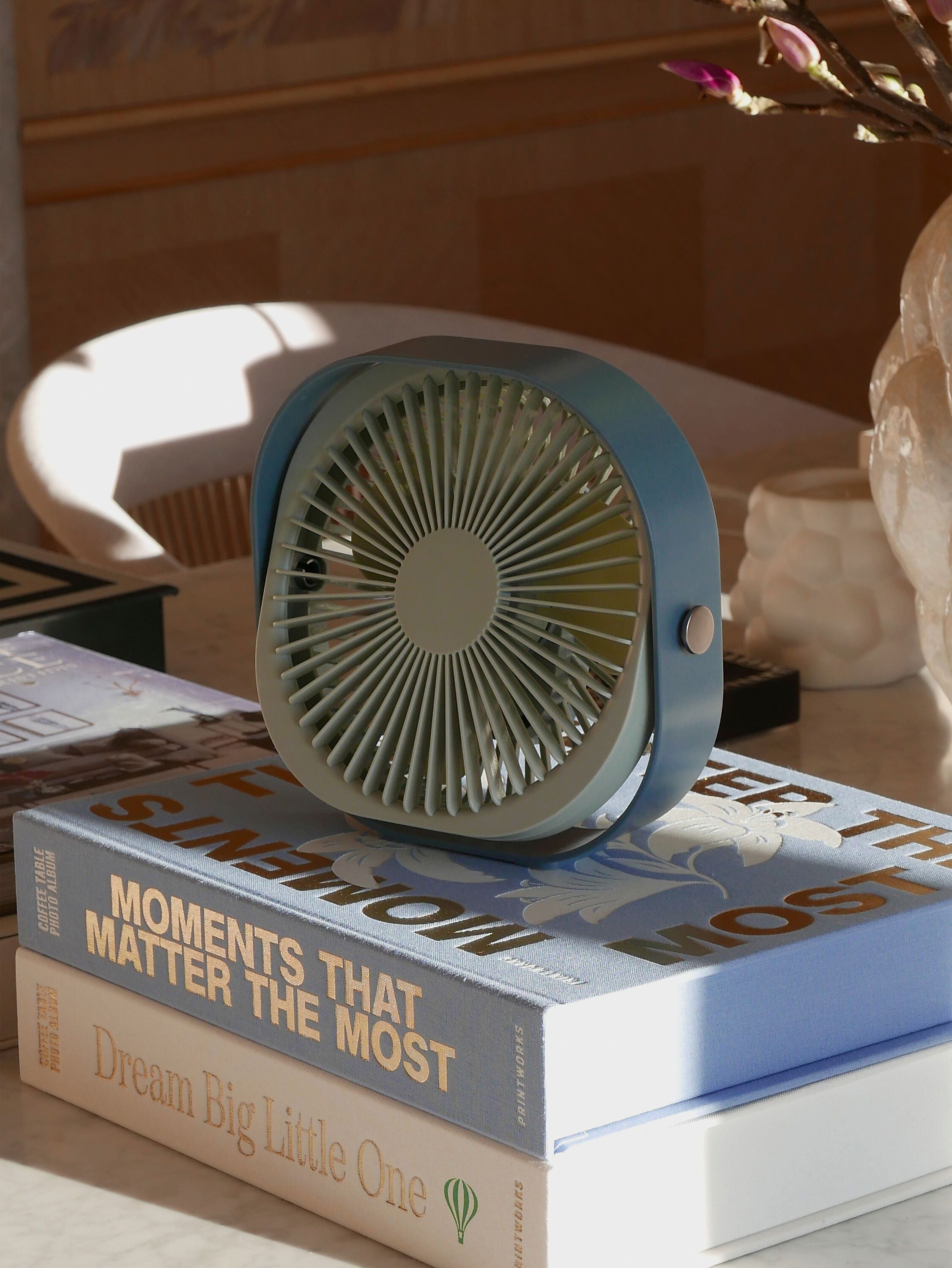 TABLE FAN Tischventilator - Blau / B: 20.0 cm x T: 6.6 cm x H: 20.0 cm