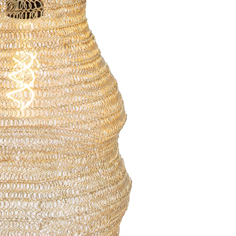 Oosterse hanglamp goud - Nidum Rombo