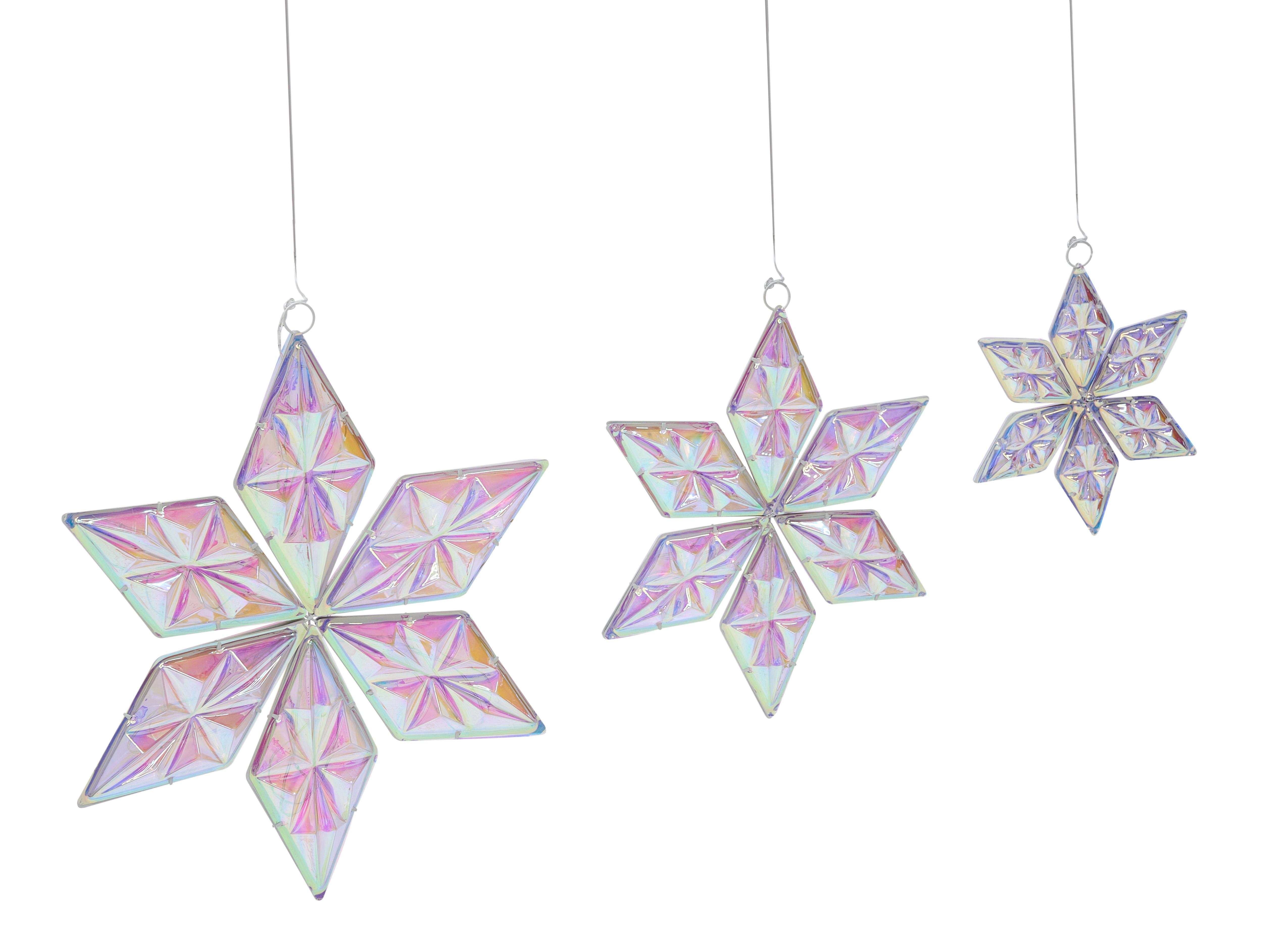 Set van 3 hangende decoraties RENSJON Ster 25/35/46 cm Meerkleurig