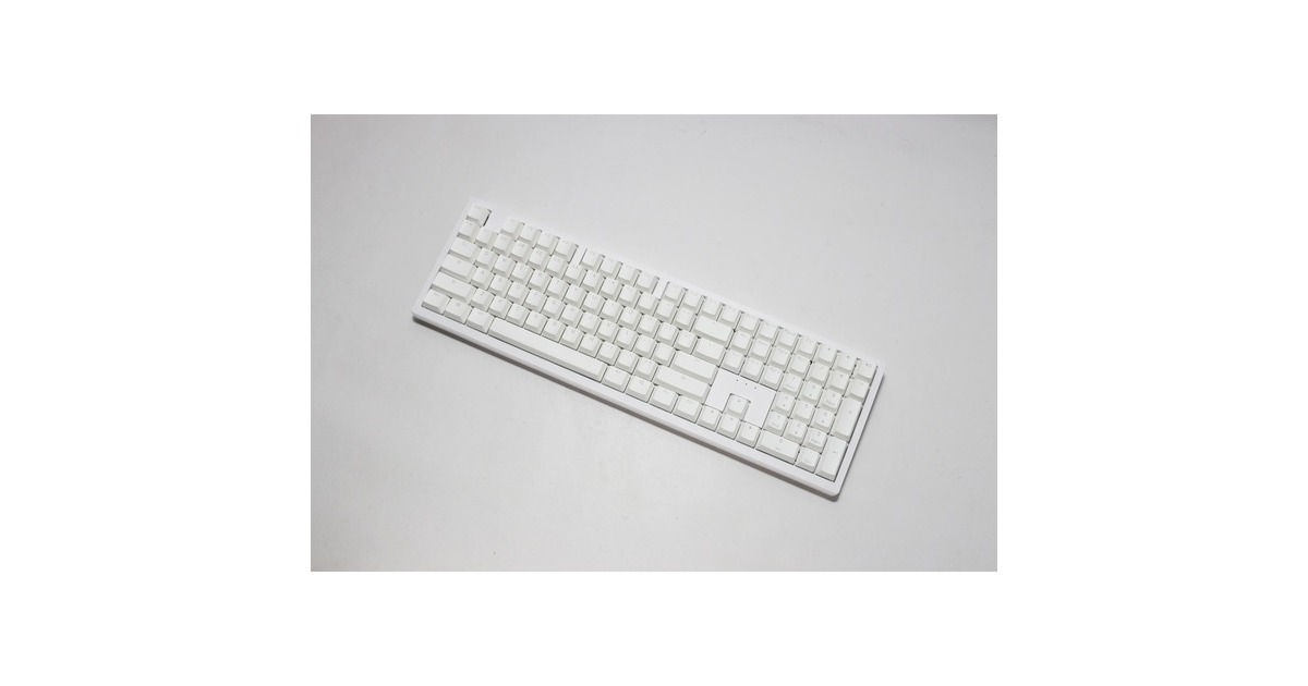 DuckyZero 6108 Pure White, gaming toetsenbord  (Wit, US lay-out, Cherry MX2A Speed Silver, RGB leds, Double-shot PBT, hot swap, 2.4GHz | Bluetooth | USB-C)