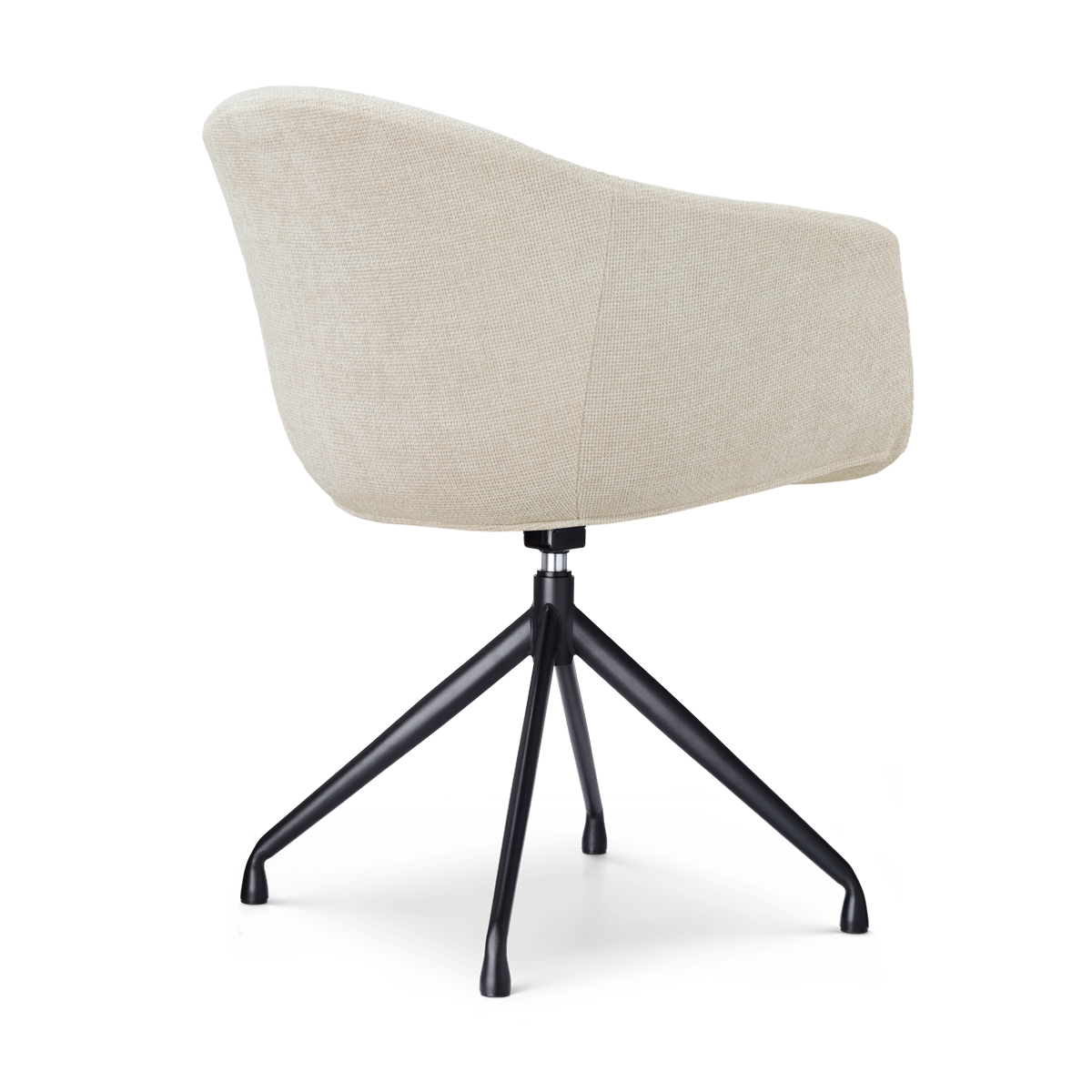 Eetkamerstoel Nola-Otis zwart onderstel cottonbeige