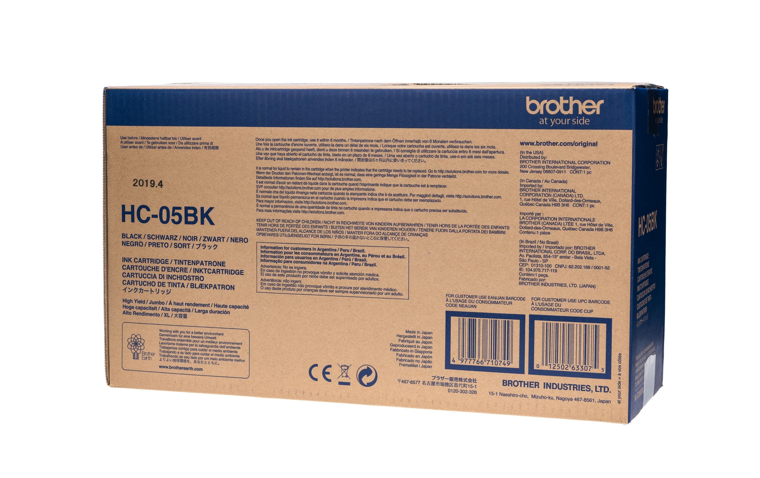 Tinte HC-05BK Black<br>Tinte, cyan, magenta, gelb, schwarz