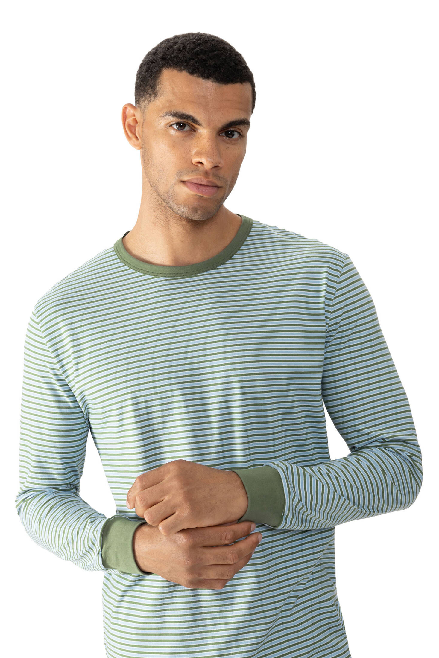 mey| Herren Schlafanzug Serie Micro Stripes