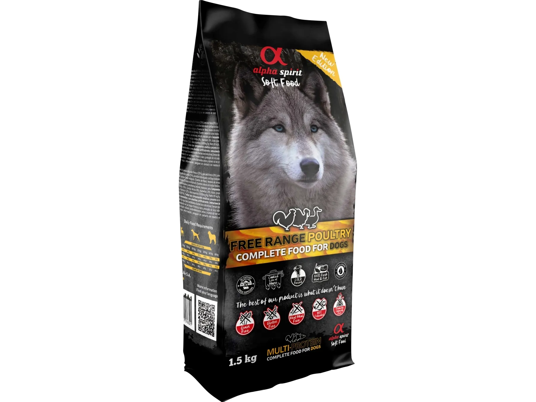 AlphaSpirit Alpha Spirit Semi-moist Fjerkræ, 1,5 kg