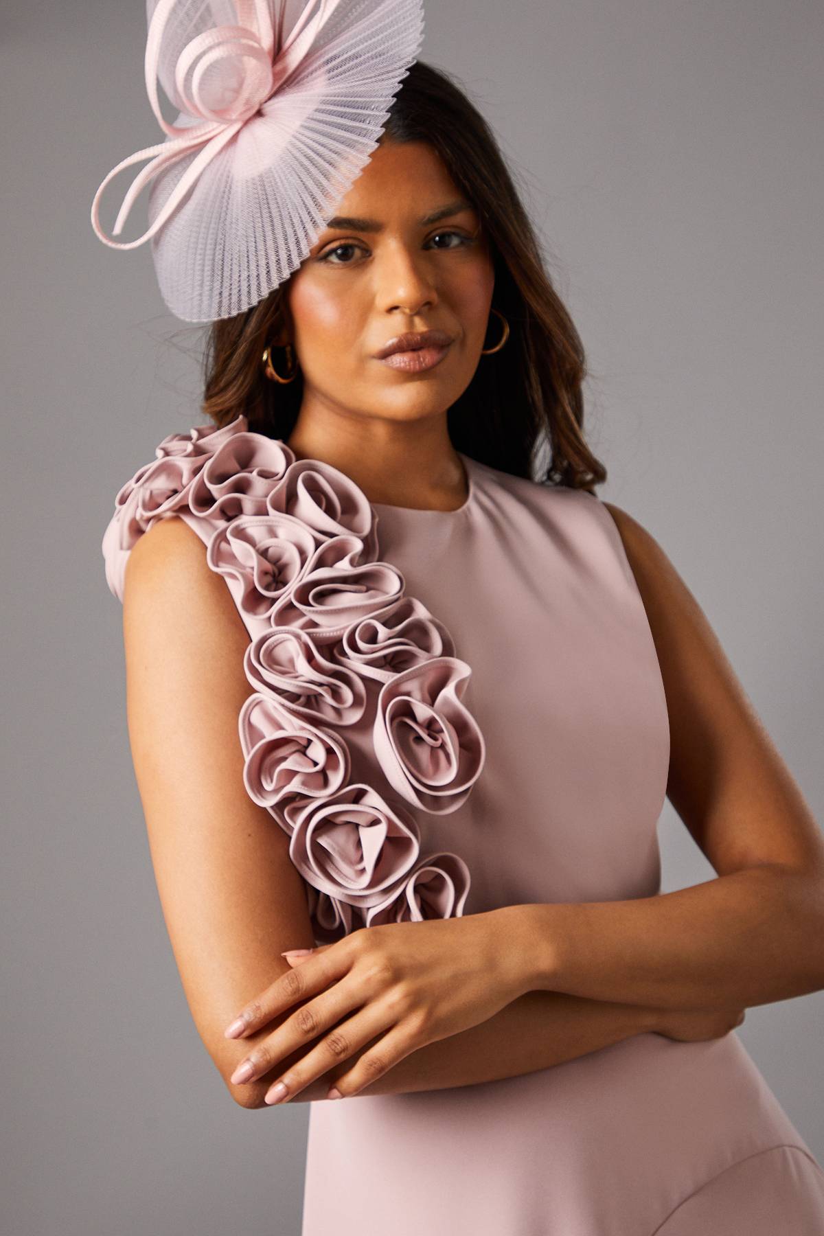 Coast Robe Petite à Corsage 3D Asymétrique