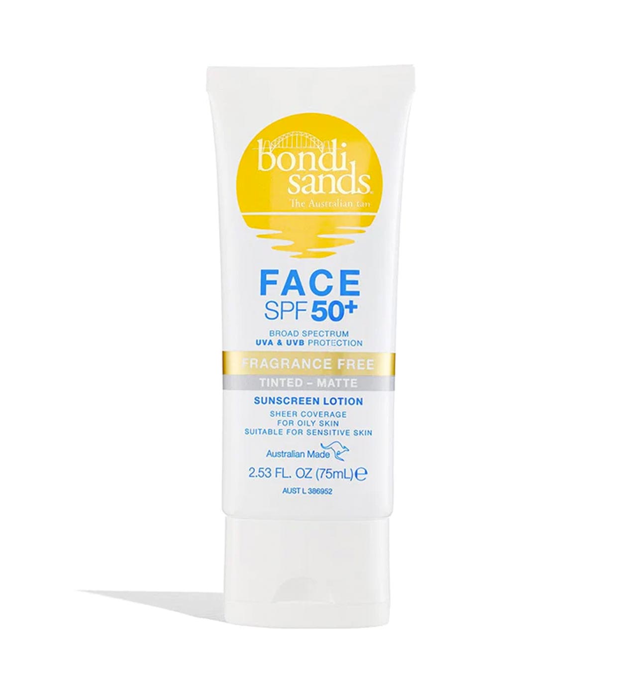 Protetor solar facial com acabamento fosco Bondi Sands FPS 50 + sem perfume